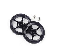 Aceoffix 2pcs ACE Alloy Easy Wheels Easywheel & Titanium Bolts For Brompton Folding Bike Dino Kiddo(black