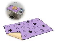 AceOrbit 1 Pack 24x36 Inch Non-Slip Dog Grooming Mat, Black and Purple