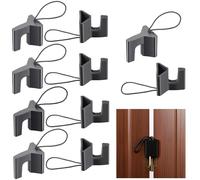 AceOrbit 10 Pcs Over The Hinge Door Stopper Plastic Residential Door Holder for Office School Home Commercial Use Hospitals Hotels, Safe and Anti Pinch Design, Can Fix Tension Hinged Doors