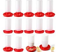 AceOrbit 12 Pcs Chick Feeder and Waterer Set Baby Poultry Starter Kit No Waste Chick Coop Accessories for Small Chicken Quail Pigeon Duckling Birds Quails
