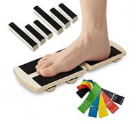 AceOrbit 12pcs Ankle Balance Board Set with Elastic Band Ankle Strengthener Exerciser Single Leg Balance Board Foot Trainer Non Slip Wobble Boards for Ankles Sprain Recovery Foot Balanced Training