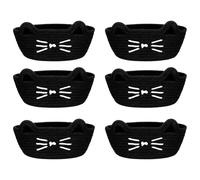 AceOrbit 18 Pcs 6 Pack Halloween Boo Baskets for Gifts Empty Halloween Black Cat Woven Basket Bulk with Gift Bag You've Been Booed Card Ribbons Trick or Treat Bucket Room Shelf Storage Party Favors