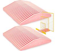 AceOrbit 2 Pack 18 Slot Quilting Rulers Rack Storage, Desktop Sewing Ruler Holder Organizer for Quilting and Sewing, Ideal for Home Office Desk Storage, Bright Light Pink