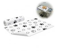 AceOrbit 2 Pack 24x36 Inch Non-Slip Dog Grooming Mat for Table Dog Vet Mat Black and White Pet Paw Print Grooming Pad for Cat Pet Checkups Rehabilitation Bath, Waterproof and Easy to Clean
