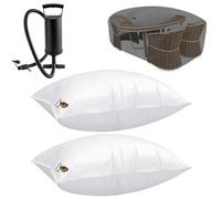 AceOrbit 2 Pcs Large Patio Furniture Cover Airbag Rectangle 39 x 47 Inch with Air Pump Table Air Pillow Inflatable Support Protection for Outdoor Prevent Rain Snow Leaves Dust