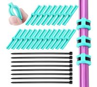 AceOrbit 20 Pack Fishing Hook Keeper Universal Silicone Hook Holder for Fishing Rod with Nylon Zip Ties for Freshwater Saltwater Rod Accessories, Blue