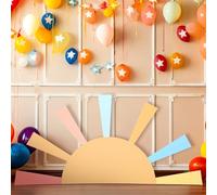 AceOrbit 26 x 47 Inch Here Comes The Son Baby Shower Backdrop Sun Hollow Core Board Decor with Stand Sunrise Photography Background Nursery Decor First Trip Around The Sun Birthday Party