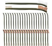 AceOrbit 40 Pack Double-Ended Gun Cleaning Brushes Set 7 Inch Nylon Bronze Brushes Gun Cleaning Supplies All Purpose Clean Brush with Plastic Handle(20 Nylon/20 Bronze)