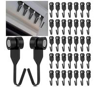 AceOrbit 50 Pcs Metal Slide Curtain Track Hooks with Plastic Wheel Ceiling Curtain Gazebo Hooks for Tracks of Ceiling, Wall, Mosquito Net, Room Divider