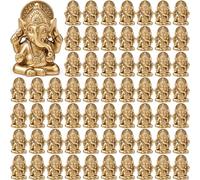 AceOrbit 60 Pcs Indian Return Gifts for Pooja Resin Small Elephants Statues Bulk Ganesha Diwali Decor Symbol of Lucky Wealth Prosperity for Diwali Pooja Wedding Housewarming Favor (Bronze)