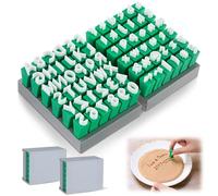 AceOrbit 72pcs Alphabet Stamps Set for Clay Pottery Letter Stamps for Clay Stepping Stone Mold Traditional Letters and Numbers Concrete Molds for Ceramics DlY Names Stepping Stone Pottery Tools