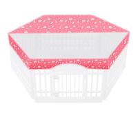 AceOrbit Dog Playpen Mesh Cover Provide Sun Proof Shade Fits 36" 6 Panels Regular Hexagonal Plastic Exercise Pet Pen, Dog Crate Puppy Play Pen Cover, Fence Not Included(Pink)