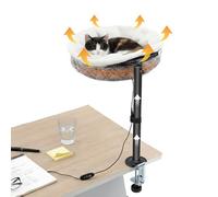 AceOrbit Heated Desk Cat Bed with Soft Cushions, Suitable for All Seasons, Removable Heated Desk Cat Bed, Supports up to 40lbs, Modern Indoor Cats Nest Furniture for Office Desks and Game Tables