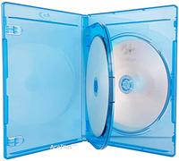 AcePlus Premium Blu-ray Triple 3-Disc Replacement Cases 12mm Thickness with Screen Printed Logo and Wrap Around Clear Plastic Sleeve (10-Pack)