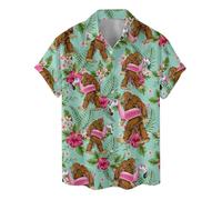 ACEPrints Bigfoot Hawaiian Shirts for Men, Cinco De Mayo Bigfoot Hawaiian Shirt, Tropical Sasquatch Casual Button-Down Shirts Short Sleeve 1, 4X-Large, Multi-color