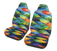 ACEPrints Car Seat Covers- Rainbow Fish Scale Full Print Design