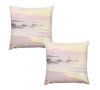 ACEPrints Decorative Throw Pillow Covers Set of 2 Breathable Couch Pillow Covers Pacific Sunrise at Lanikai Beach Throw Pillows Case Square Soft Cushion Cover Pillowcases 18 "x18 Hidden Zipper