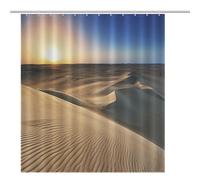 ACEPrints Desert Shower Curtain Sunset Over The Western Sahara Desert in Africa Shower Curtain for Bathroom Waterproof Polyester Fabric with 12 Hooks 60x72 Inch
