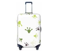 ACEPrints Footprints of Colored Frogs Luggage Cover, Premium Washable Suitcase Protector with Secure Zipper & Buckle Closure, Fits 18-32 Inch Travel Luggage