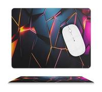 ACEPrints Geometric Design Creative Leather Mouse Pad Non-Slip Ultra-Thin Mouse Pad 10x8in Suitable for Computers, Laptops, Office and Home Use