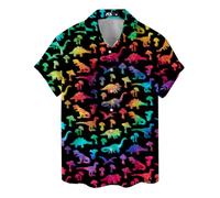 ACEPrints Hawaiian Shirt for Men Casual Button-Down Shirts Mens Hawaiian Shirts Short Sleeve Button Down Shirt Men, Mushroom Tie Dye, 3XL