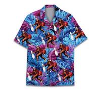 ACEPrints Hawaiian Shirt for Men Casual Button-Down Shirts Mens Hawaiian Shirts Short Sleeve Button Down Shirt Men, Bigfoot Bowling, 3XL