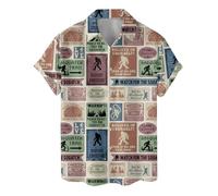 ACEPrints Hawaiian Shirts for Men Casual Button-Down Shirts Mens Hawaiian Shirts Short Sleeve Button Down Shirt Men, Bigfoot Quotes, Medium