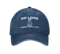 ACEPrints Oh Look Nobody Gives A Shit Hat Men Baseball Cap Adjustables Navy Blue