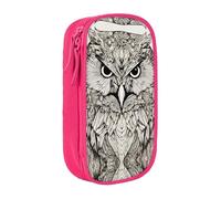 ACEPrints Owls Birds Print Portable Pen Bag for Office,Double Layer Zipper Pencil Box Lightweight Pencil Case