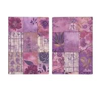 ACEPrints Purple Flowers Collage Passport Holder for Adult,with Card Slots