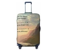 ACEPrints Serenity Prayer On Beach Luggage Cover, Premium Washable Suitcase Protector with Secure Zipper & Buckle Closure, Fits 18-32 Inch Travel Luggage