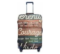 ACEPrints Serenity Prayer On Beach Luggage Cover, Premium Washable Suitcase Protector with Secure Zipper & Buckle Closure, Fits 18-32 Inch Travel Luggage