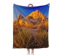 ACEPrints Sunset Soft Warm Lightweight Blankets Cozy Blankets Desert at Sunset Joshua Tree National Park Bed Living Room Sofa Couch Birthday Decor 50x60 Inch