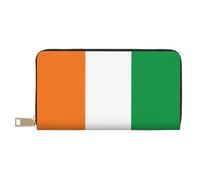 ACEPrints Women's Zippered Wallet - 12 Card Slots and Coin Purse - Gift | Flag of Ivory Coast long wallet - divider, check slot & soft lining - travel & daily