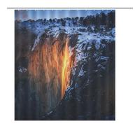 ACEPrints Yosemite Shower Curtain,Yosemite Firefall at Sunset,Shower Curtain for Bathroom Waterproof Polyester Fabric with 12 Hooks,72 X 72 Inch