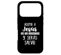 Acepta a Jesús en tu Corazon Mensaje Cristianos Dios Spanish Case for iPhone 17 Pro