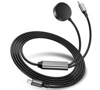 ACEQINGSE 2 in 1 for Samsung Watch Charger,Compatible with Galaxy Watch 8/Classic/7/Ultra/6/6 Classic/5 Pro/5/4/3/Active2/1,USB C fast charging Cable for Galaxy S25 Ultra/S24/S23/S22/S21 and Buds