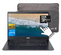 acer 14" FHD Touchscreen Chromebook Laptop, Dual-Core Intel Celeron N4020, 4GB LPDDR4 RAM, 128GB Storage(64GB eMMC + 64GB Micro SD), Up to 12.5hrs Battery Life, WiFi, USB-C, Webcam, Chrome OS