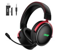 Acer 2.4GHz Wireless Gaming Headsets for PS5, PS4, PC, Switch, Tri-Mode Bluetooth Gaming Headset with Mic, Stereo Sound, 40+Hr Battery, 50mm Drivers - Black