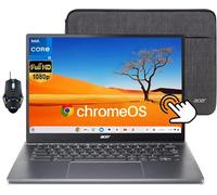 acer 2024 Chromebook Plus 514 Touchscreen Laptop, Intel 8-Core i3-N305, 8GB LPDDR5 RAM, 512GB SSD, 14 Inch FHD Business Laptop, Wi-Fi 6E, 1080P Webcam, SD Card Reader, Chrome OS, Cefesfy Design Mouse