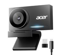 acer 4K Webcam for PC/Mac with All-Metal Unibody Sculpted, Sony 1/2" Sensor, PDAF, 2 Noise Reduction Mics, Privacy Cover, Lightweight, Fast Cooling, Streaming Camera for Live Meeting Commerce Gaming