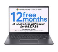 ACER 514 14" Chromebook Plus - Intel®Core 3, 128 GB eMMC, Grey, Silver/Grey