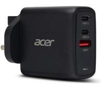 Acer 67W PD Charger, USB Port: 2C+1A, UK Plug, 100W USB-C Cable, Black