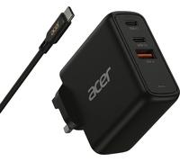 Acer 67W PD Charger, USB Port: 2C+1A, UK Plug, 100W USB-C Cable, Black