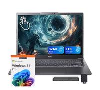 Acer Aspire 14 AI 14"WUXGA IPS Touchscreen Laptop, Intel Ultra 9 288V, 32GB LPDDR5X, 3TB Storage(2TB SSD+1TB Docking Station Set), Intel Arc 140V, Backlit Keyboard, FHD Webcam, Win 11 Pro, Steel Gray