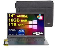 acer Aspire 14 AI Portable Laptop 14" WUXGA Matte Touchscreen Intel 8-core Ultra 5 226V (Up to 40 NPU Tops - Up to 53 GPU Tops) 16GB RAM 1TB SSD for Creator Business Work Win11 ICP Hub/Copilot+ AI PC