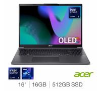 Acer Aspire 16 A16-71M Laptop - Intel Core Ultra 5 125H, 16GB, 512GB SSD, Integrated Graphics, 16" WUXGA+ OLED, Windows 11, Iron