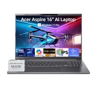 Acer Aspire 16 Inch Copilot+ Laptop, Intel Core Ultra 9, IPS 2K Touchscreen | 16 Laptop Computer for Business& AI, 32GB DDR5, 2TB SSD, Windows 11 Pro, Backlit Keyboard, Wi-Fi 7, Thunderbolt, Steel Gray