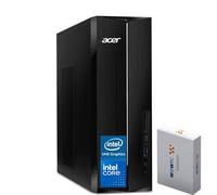 acer 2025 Aspire Business Desktop, Intel Dual-Core Processor, Ultra-Quiet Design, DVD-RW, SD Card Reader, Dual 4K Monitor Support, Keyboard and Mouse, Windows 11 (Intel CPU, 16GB RAM | 256GB SSD)