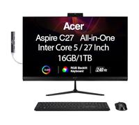 acer Aspire 27 All-in-One Desktop, 27" IPS FHD Display, AMD Ryzen 7 5825U (Ryzen 7 5000 Series), 16GB DDR4, 1TB SSD, Wi-Fi 6E, Webcam, Bluetooth 5.3, Windows 11 Pro, with DKZ USB Port Expander